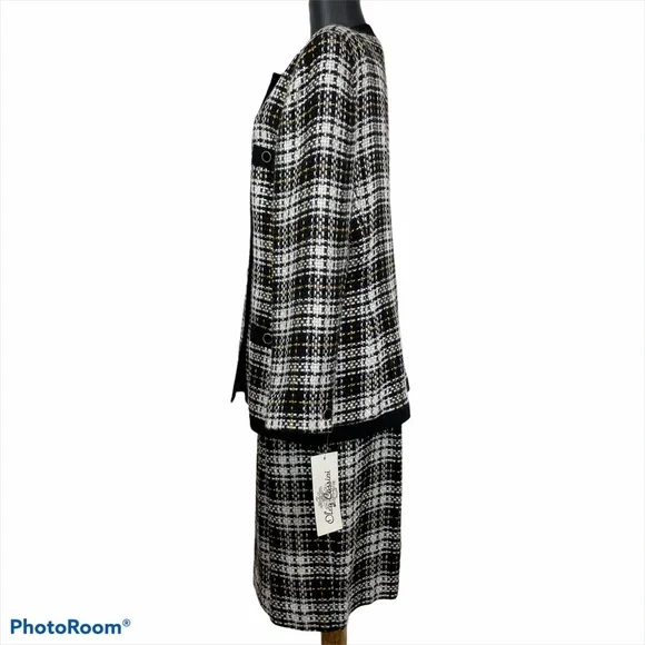 Oleg Cassini Wool Blend Blazer/Skirt Set Size 16 - Picture 15 of 16